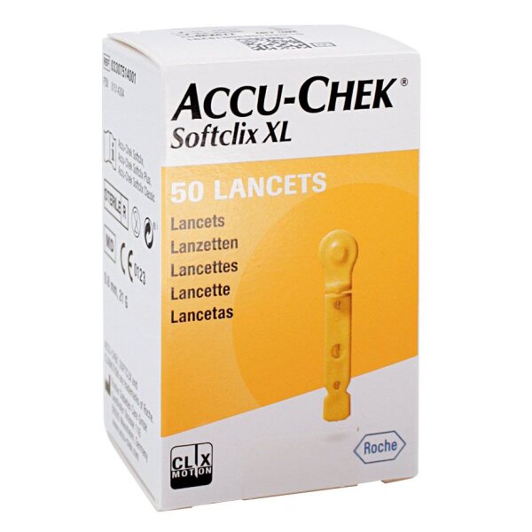 Accu-Chek Softclix XL Lanzetten Q 0,8mm | gelb | 50 Stück
