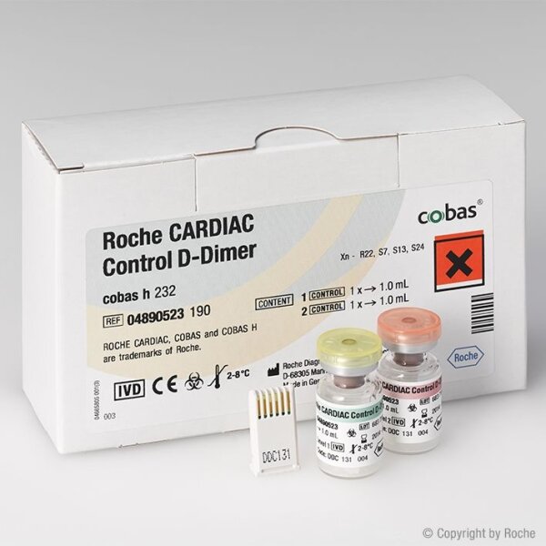 D-Dimer Roche CARDIAC Control für cobas h 232 POC System | 2x 1ml