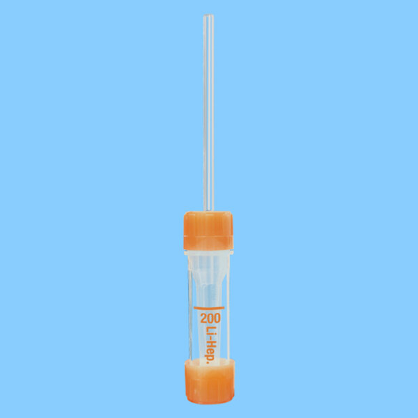 Microvetten 200 µl Lithium-Heparin, orange EU-Code, Aufdruck (100 Stck.) VE /