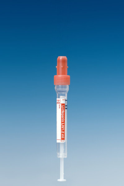 S-Monovetten 1,2 ml, 66 x 8 mm, Lithium-Heparin, steril (50 Stck.) mit Kunststoffetikett VE /