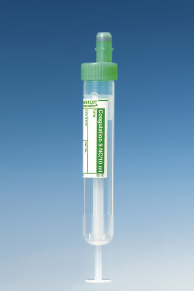 S-Monovetten 10 ml, 92 x 16 mm, Citrat 3,2%, Papieretikett, steril (50 Stck.)