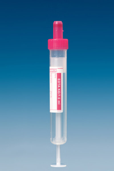 Sarstedt, S-Monovette® 7,5 ml, 92 x 15 mm, Kalium-EDTA, mit Standardetikett, steril, 50 Stück