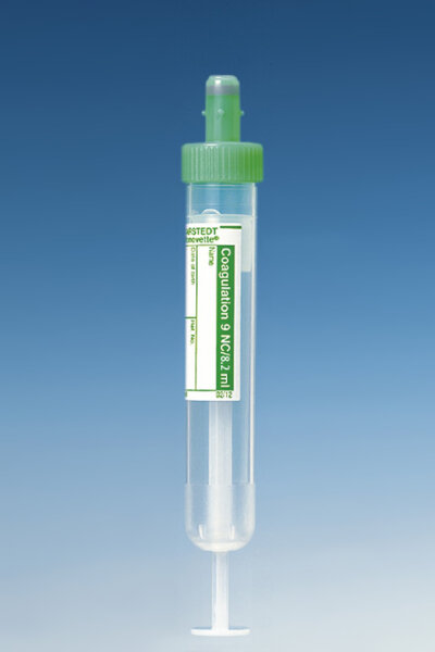 S-Monovetten 8,2 ml, 92 x 15 mm, Citrat 3,2%, Papieretikett, steril (50 Stck.)