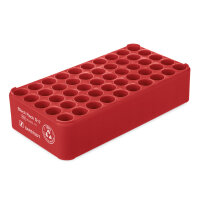 S-Monovette-Rack D 17, rot, 50 Bohrungen Ø 17 mm,...