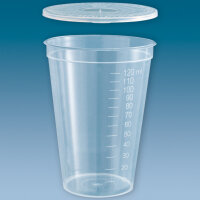 Mehrzweckbecher 125 ml, PP, farblos ohne Deckel (50...