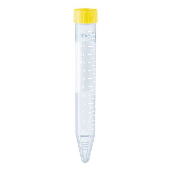 PS-Schraubröhrchen 15 ml, 120 x 17 mm Spitzboden, steril (50 Stck.)