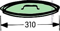 Deckel für 12-Ltr. Eimer aus Chromnickelstahl 18/10