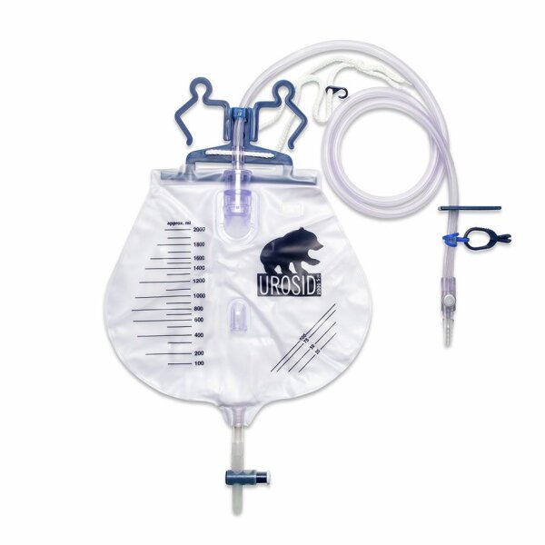 UROSID 2000S Urindrainagesystem, 2000 ml,120 cm Schlauch (25 Stck.) mit Nadel