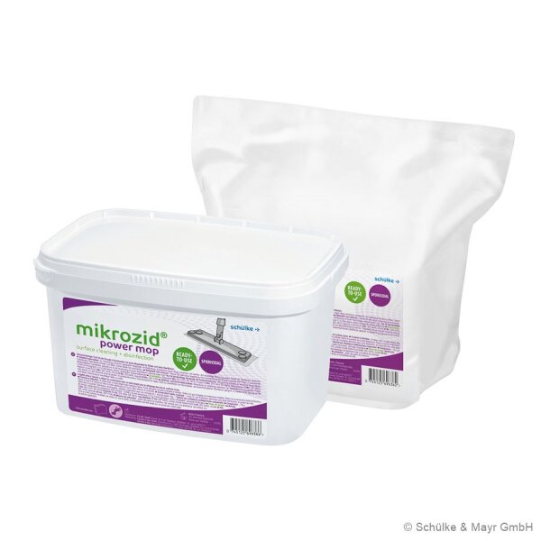 mikrozid power mop Set (1 Eimer und Refill m. 20 Flächendesinfektionstücher) * nur für professionellen Gebrauch *