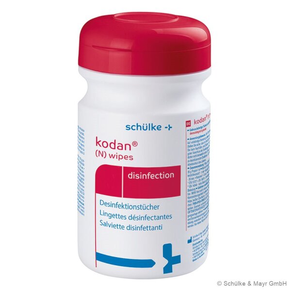 Kodan (N) Wipes | 14 x 22 cm | Flächen-Desinfektionstücher | 90 Tücher in Spenderbox