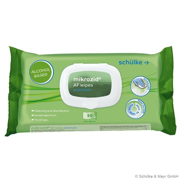 Mikrozid AF Wipes Premium | alkoholische Flächendesinfektion | Softpack | 20 x 20 cm | 50 Stück