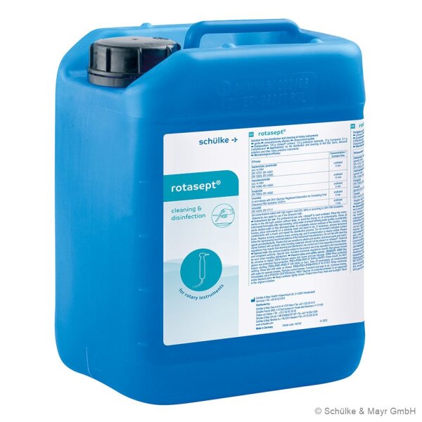 rotasept Bohrerbad 5 Ltr. Instrumentendesinfektion Pal. = 64 Kan.  * nur für den professionellen Gebrauch *