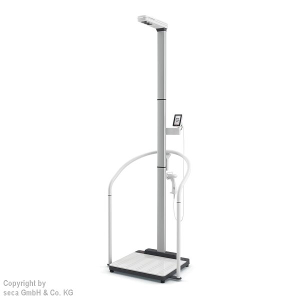 Ultraschallmessstation mit Stehhilfe Scale-up Line inkl. Eichkosten € 69,00 bestehend aus: Flachwaage seca 655 + Stehhilfe seca 455 + Längenmessung seca 257