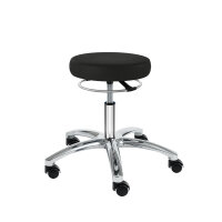 Drehhocker PENNY Corona Midi, schwarz, mit harten Rollen