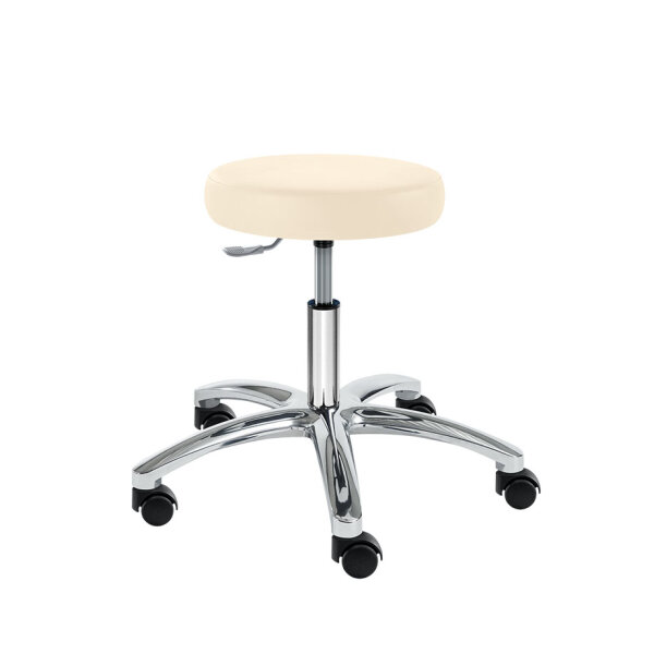 Drehhocker PENNY Manus Midi, beige, mit harten Rollen