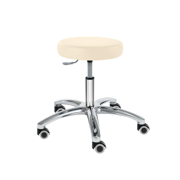 Drehhocker PENNY Manus Midi, beige, mit weichen Rollen
