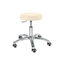 Drehhocker PENNY Manus Midi, beige, mit weichen Rollen