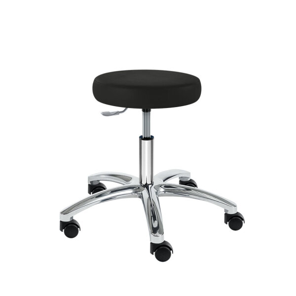 Drehhocker PENNY Manus Midi, schwarz, mit harten Rollen