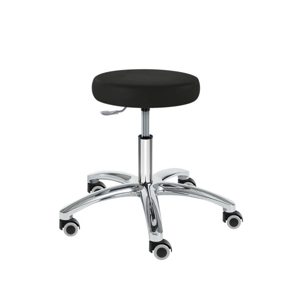 Drehhocker PENNY Manus Midi, schwarz, mit weichen Rollen