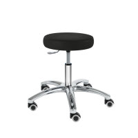 Drehhocker PENNY Manus Midi, schwarz, mit weichen Rollen