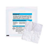 aluderm Loch-/Schlitzkompresse steril CH 32 - 50, 8 x 9 cm