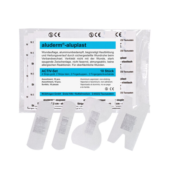 aluderm-aluplast Acitv-Set Pflaster-Sortiment elastisch (10 Stck.)
