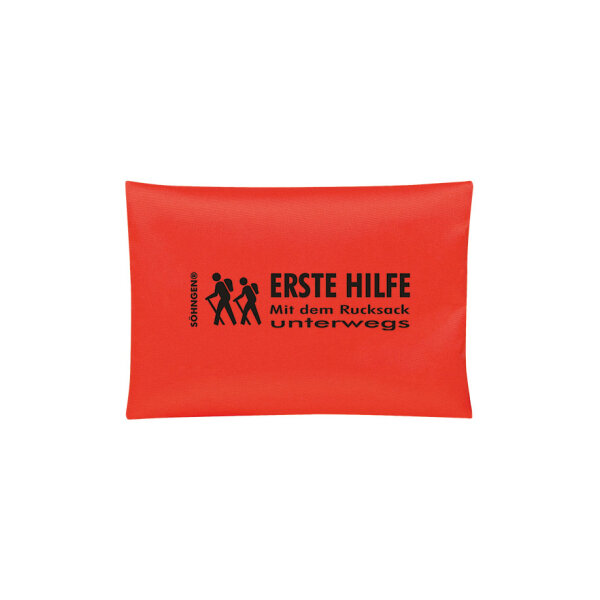 Erste-Hilfe-Tasche Mit dem Rucksack unterwegs orange