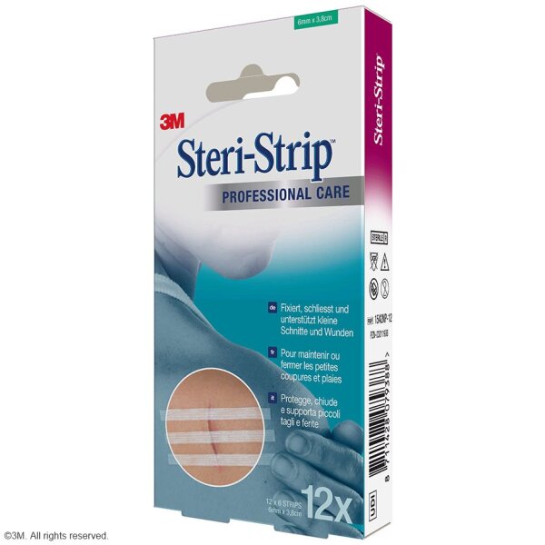 Steri-Strip Wundverschlußstreifen | 6 x 38mm | 12 x 6 Streifen