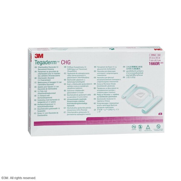 3M Tegaderm CHG I.V. Fixierverband 7 x 8,5 cm (25 Stck.)
