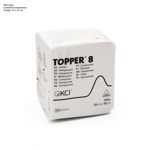 3M Topper 8 Kompressen unsteril, 5 x 5 cm (100 Stck.)