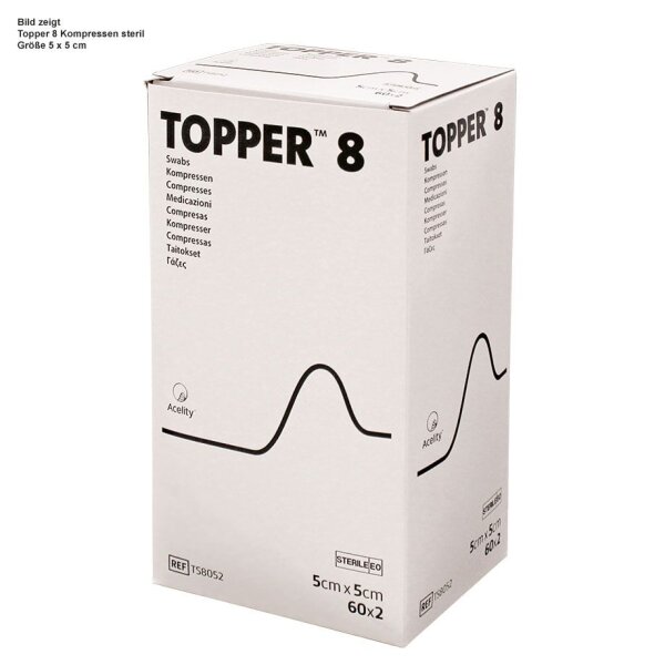 3M Topper 8 Kompressen steril, 5 x 5 cm (60 x 2 Stck.)