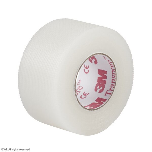 Transpore transparent Heftpflaster | 2,5cm x 9,1m | 12 Stück