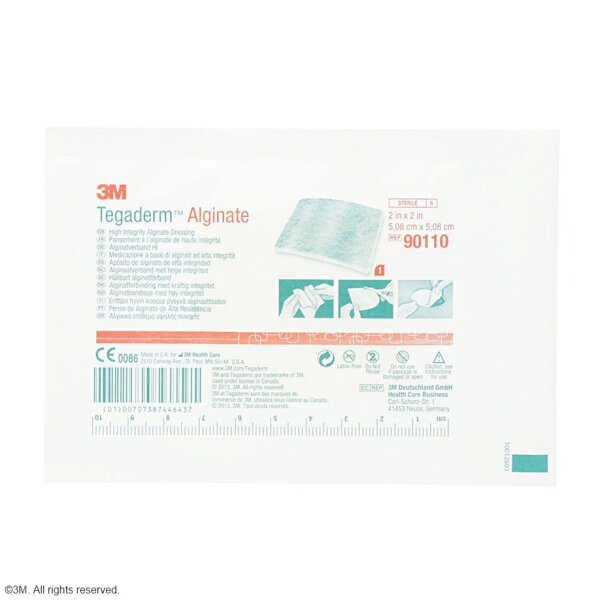 Tegaderm Alginate Calciumalginate-Kompresse | 5 x 5 cm | 10 Stück