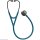 Littmann Cardiology IV Diagnostic Stethoskop High Polish Smoke Edition, Schlauch karibikblau, mit hochglanzpolierter Schlauchanschluss, schwarze Ohrbügel