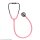 Littmann CLASSIC III Monitoring Stethoskop hochglanzpoliertes Bruststück Schlauch pearlmutt, Schlauchanschluss pink, Ohrbügel rauchfarben