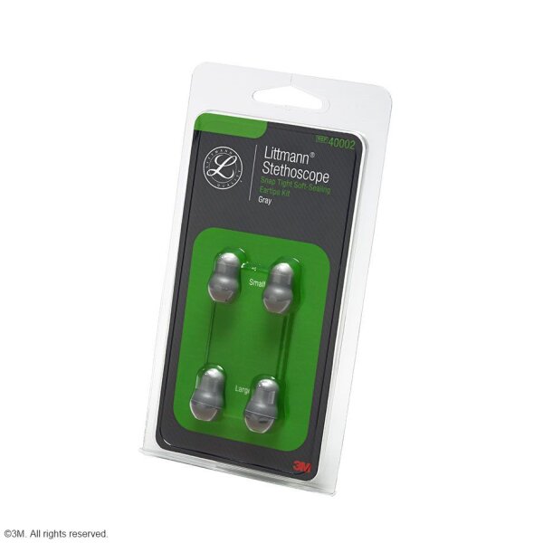 Littmann Ohroliven-Set zum Stecken | sehr weich | grau | 2 Paar