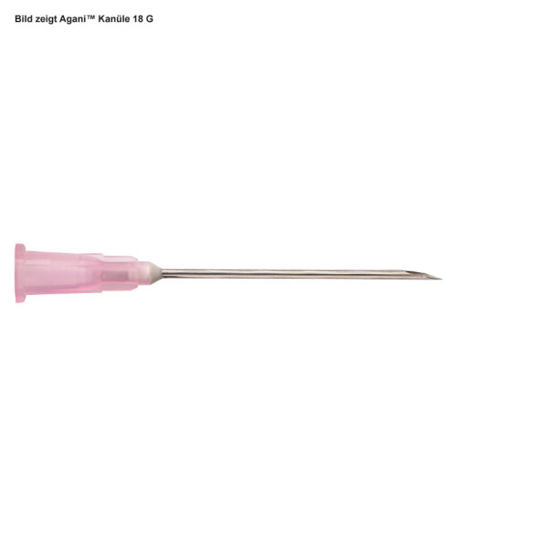 Kanülen Agani | 1,20 x 38mm | 18 G x 1/2″| rosa | 100 Stück