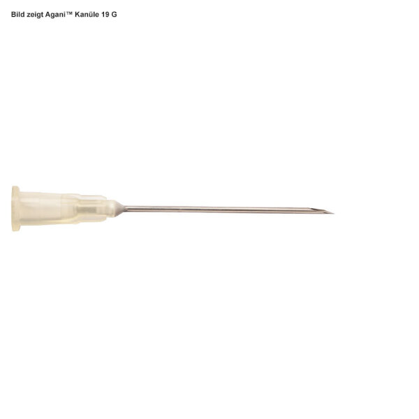 Agani Blutentnahmekanülen 19 G x 1 1/2 1,10 x 38 mm, elfenbein (100 Stck.) Kurzschliff