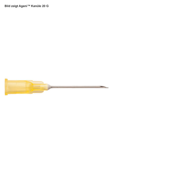 Agani Veterinärkanülen 20 G x 1 0,90 x 25 mm, gelb (100 Stck.)