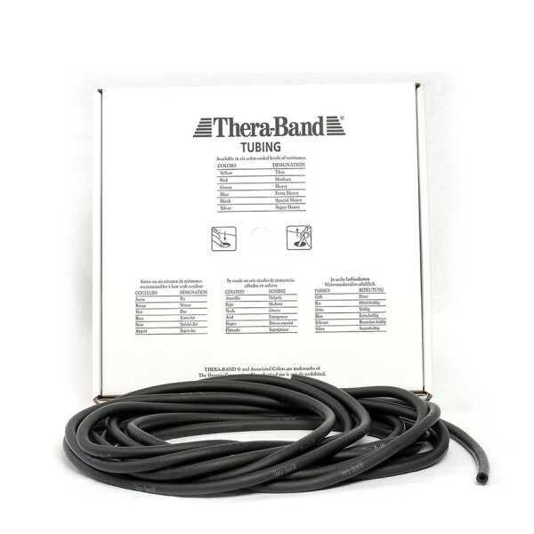 TheraBand Tubing 7,5 m, spezial stark - schwarz
