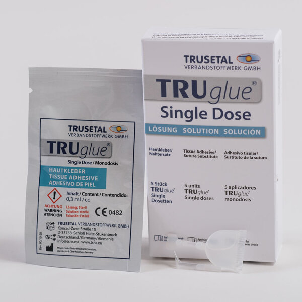 TRUglue Haut- und Wundkleber Single Dosen (5 Dosetten à 0,3 ml)