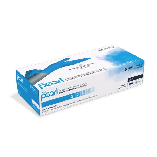 Blue Pearl Nitril U.-Handschuhe Gr. XL unsteril puderfrei blau (100 Stck.)
