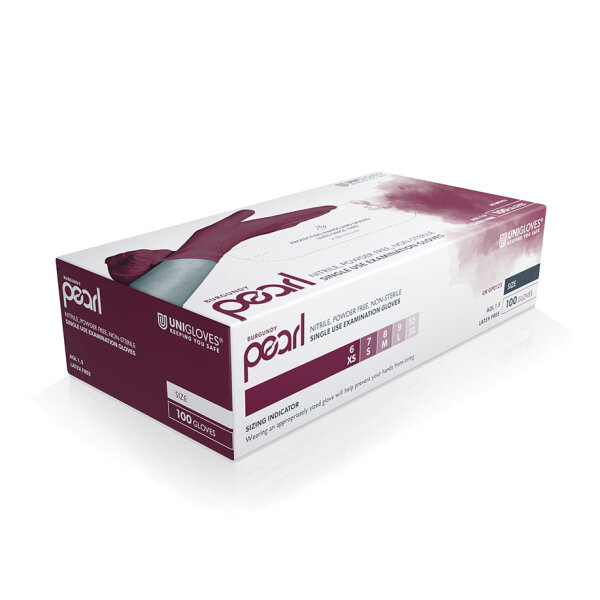 Burgundy Pearl Nitril U.-Handschuhe Gr. M unsteril puderfrei (100 Stck.) Gr. M unsteril puderfrei (100 Stck.)