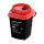 Entsorgungsbox 2 Ltr. eckig, schwarz/rot
