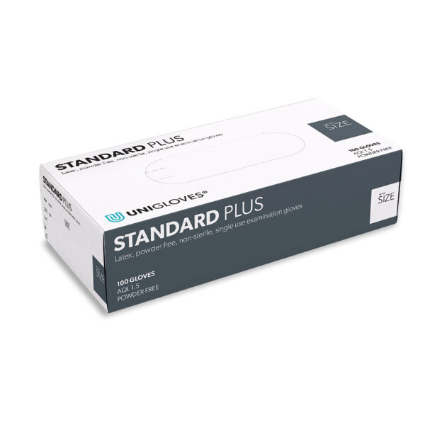 STANDARD PLUS Latex U.-Handschuhe Gr. S unsteril puderfrei natur (100 Stck.)