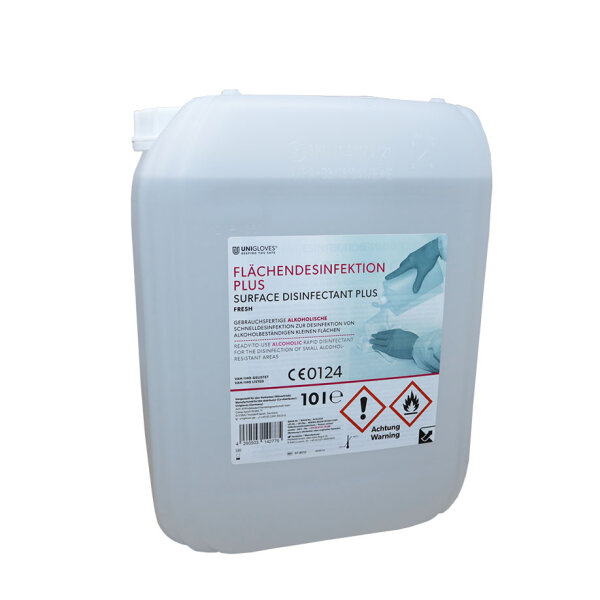 Unigloves Flächendesinfektion PLUS 10 Ltr., fresh * nur für den professionellen Gebrauch *