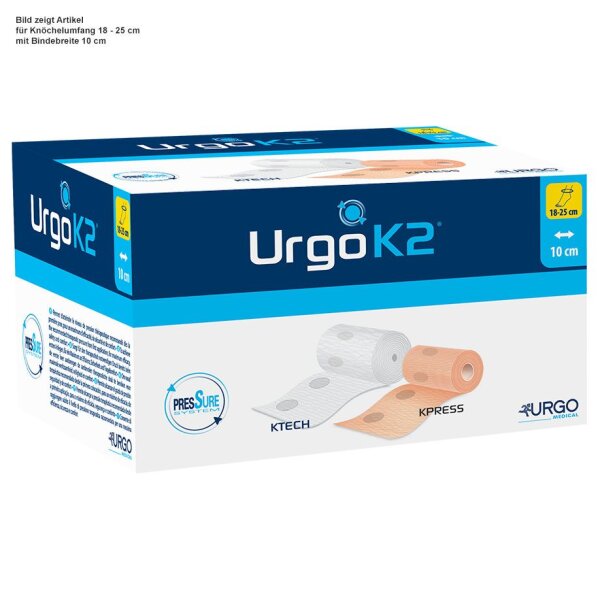 UrgoK2 zweilagiges Kompressionssystem, Knöchelumfang 25 - 32 cm (6 Stck.) Bindenbreite 10 cm
