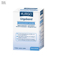 Urgoband Kurzzugbinden, hautfarben, 5 m x 8 cm (10 Stck.)