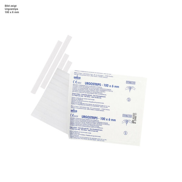Urgostrips Wundnahtstreifen, steril, weiß, 75 x 6 mm (50 x 3 Streifen)