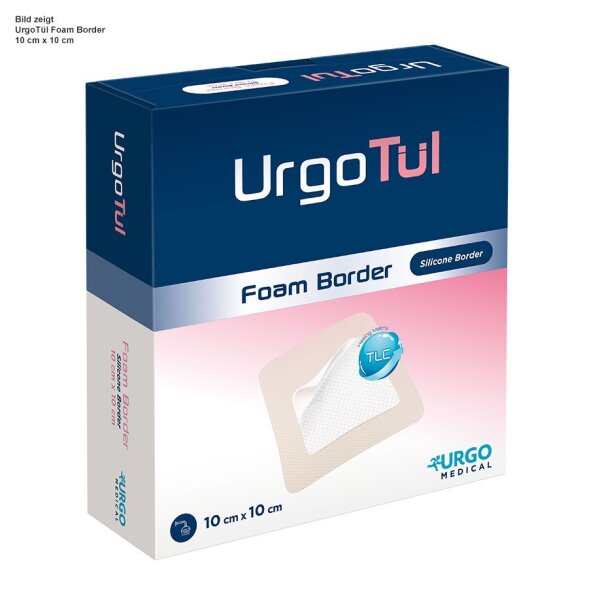 UrgoTül Foam Border Schaumstoff- wundverband 6,5 x 10 cm (10 Stck.)